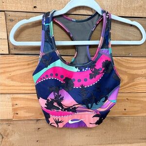 Nike Sports Bra with Vibrant Multicolor pattern Size M
